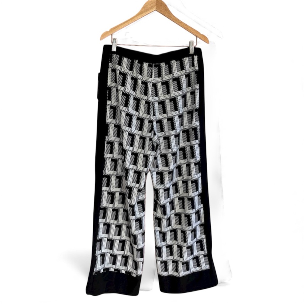 CCO Karl Lagerfeld Black and White‎ Wide Leg Pants